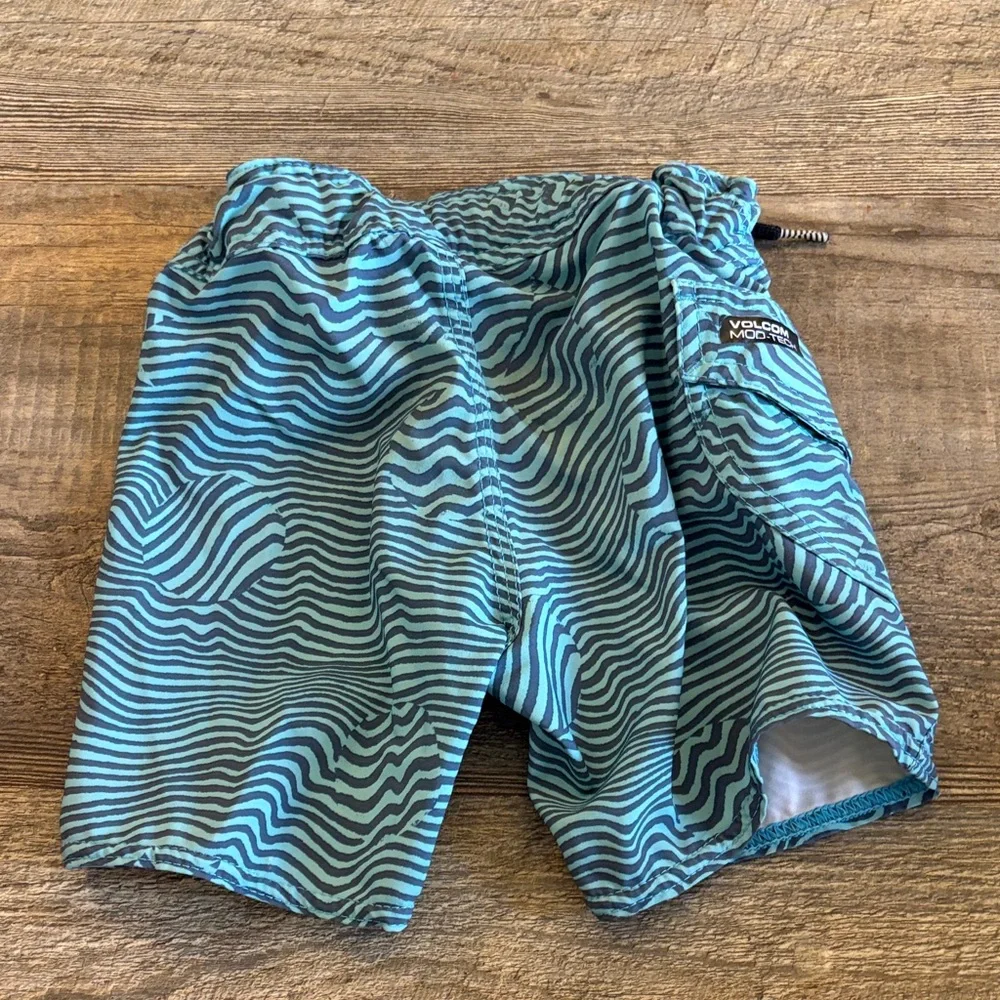 Volcom Kids Swim Trunks - Aqua‎ Wave Design
